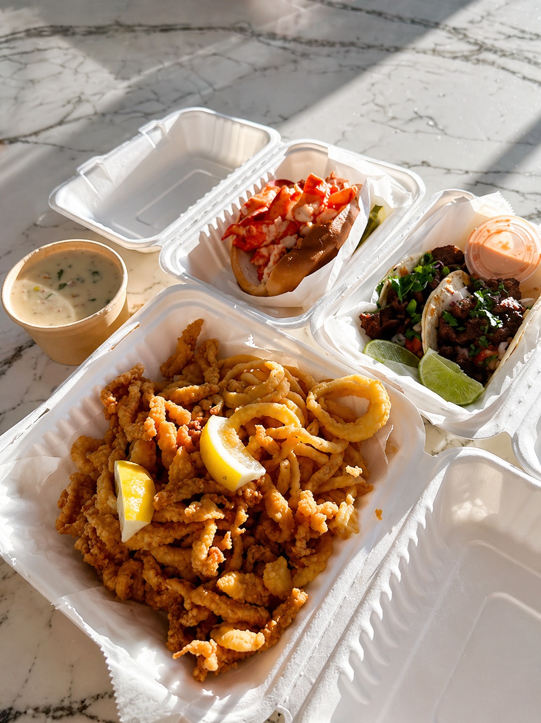 Classic Clam Shack Food at Donahue's Clam Castle
