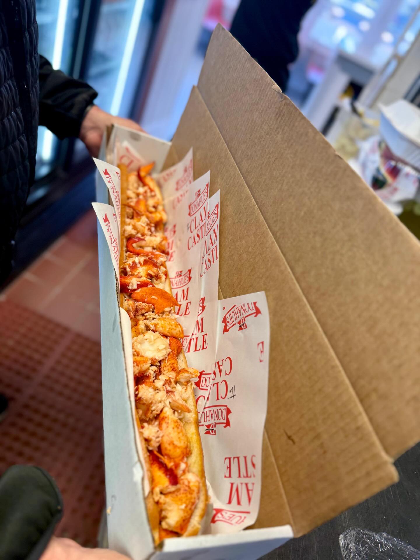 Fresh Lobster Roll at Donahue's Clam Castle