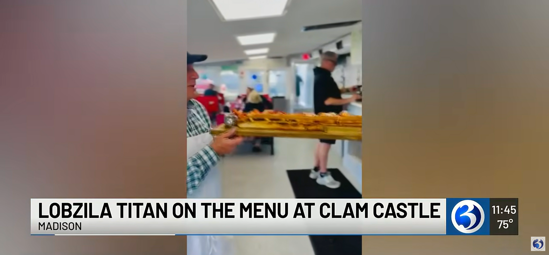 8-foot lobster roll on the menu in Madison